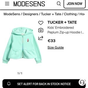 Tucker + Tate Aqua Hoodie with Ice Cream Design